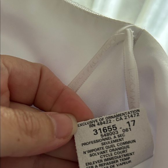 Gunne Sax Jessica McClintock Strapless White tulle glitter maxi dress - Picture 11 of 13